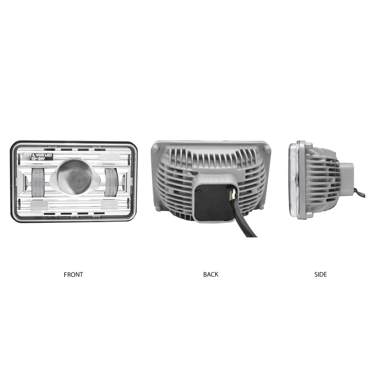 TRUX-TLED-H7 : 4" x 6" LED Projector Headlight - High Beam