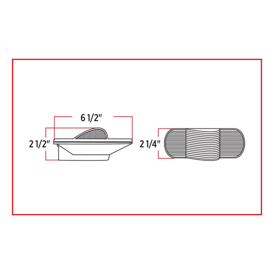 TRUX-TLED-HOBA : Oval Side Turn Signal & Marker LED Light with Hump (18 Diodes)
