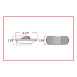 TX-TLED-HOBA : Oval Side Turn Signal & Marker LED Light with Hump (18 Diodes)