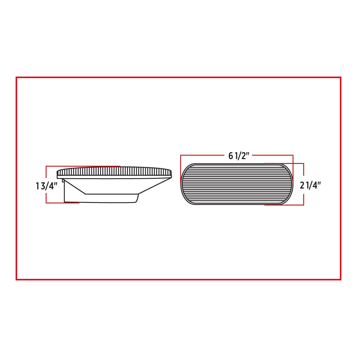 TX-TLED-OBMA : Oval Mirror Amber Stop, Turn & Tail LED (13 Diodes)