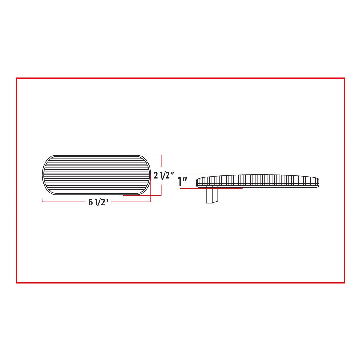 TX-TLED-OX60R: Oval Dual Red/White Stop, Turn & Tail LED (12 Diodes)