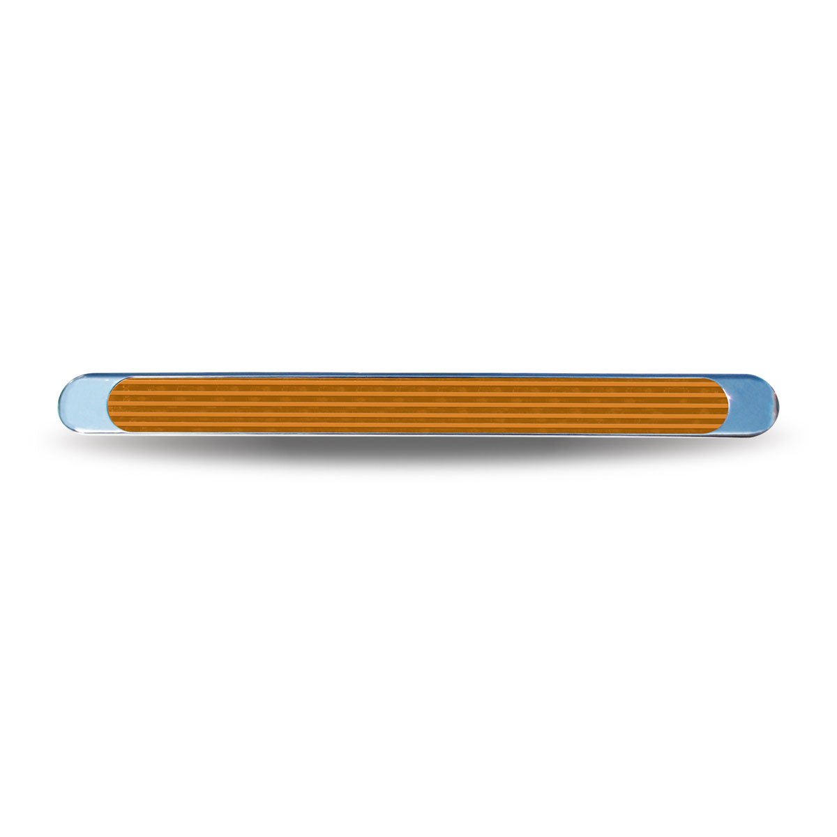 TRUX-TLED-U3A : Chrome Auxiliary Stop, Turn & Tail LED Light Strip - Amber (12 Diodes)