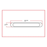 TX-TLED-U3A : Chrome Auxiliary Stop, Turn & Tail LED Light Strip - Amber (12 Diodes)