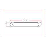 TX-TLED-U3A : Chrome Auxiliary Stop, Turn & Tail LED Light Strip - Amber (12 Diodes)