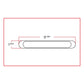 TRUX-TLED-U3CA : Chrome Auxiliary Stop, Turn & Tail LED Light Strip - Clear Amber (12 Diodes)