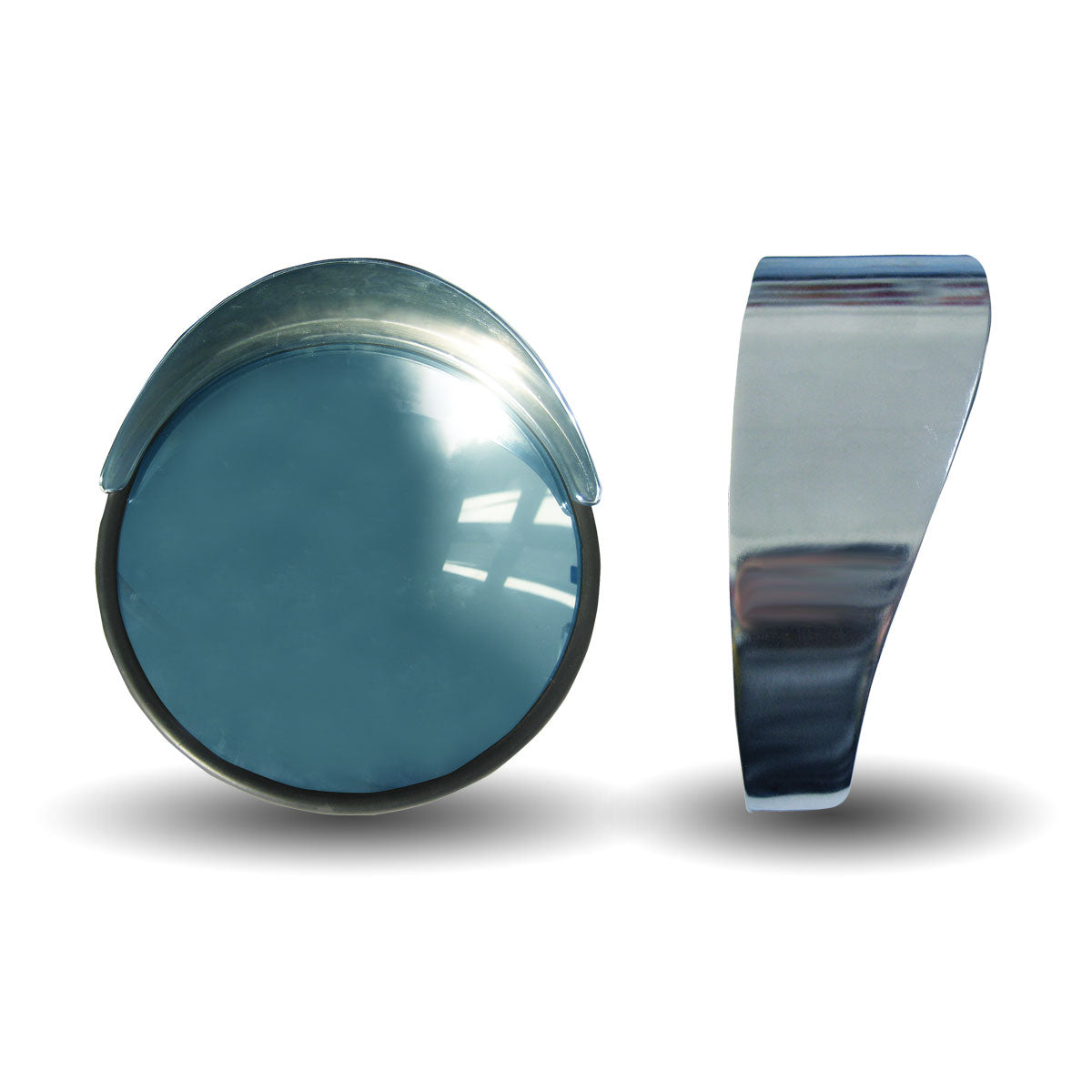 TX-TM-2000 : Chrome Plastic 8" Convex Mirror Visor