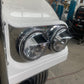 AACC - Tapered Smaller Stainless Headlight Visors (Pair)